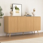 59    Sideboard Buffet Cabinet 4 Door Storage Credenza Console Natural