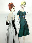 Retro 1963 Vogue Evening Gown Empire Waist Long Short Vogue V1965 Sz8-16 New