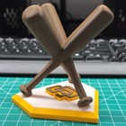 San Diego Padres Baseball Display Stand Holder Crossed Bats Home Plate Base