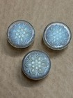 Antique Opalescent Sandwich Glass Floral Furniture Knobs 19th Pressed Set