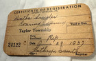 Voters Registration 1937 Roaring Spring Pa Blair County Republican