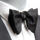 Nwt Self-tied Butterfly Bow Tie Black 100 silk