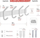 2pcs 4 Hooks Coat Rack Wall Mounted Towel Key Bag Clothes Hanger Holder White