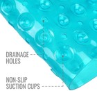 Extra Long Non Slip Bath Mat Bathtub Shower 39x16 Anti Mold Suction Cups Safety