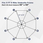 9ft Patio Umbrella Replacement Canopy 8 Ribs Uv Protection Outdoor-canopy Only
