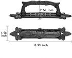2 Packs Heavy Duty 8 9  Barn Door Handles black Cast Iron Rustic Vintage Gate Fe