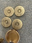 12gauge Shotgun Shell Set Of Four W  Holder   Metallic Bullet Salt Pepper Shaker