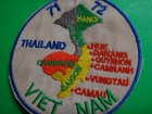 Map Of Vietnam 1971-1972 Hue  Da Nang   thailand Patch From Vietnam War Era