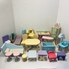 Huge Kidkraft Craft Wooden Mini Doll House Play Furniture 20  Pieces Toy Lot