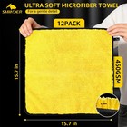 12-pack Microfiber Cleaning Cloth  Car Drying Towels Car Detailing    Xl Microf   