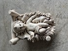 Vintage Atlantic C Mold Nativity Ceramic Christmas Figurines  sold As Is 
