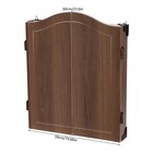 Brown Wall-mounted Wooden Dartboard W  Cabinet   Dart Boards Set For Adults