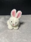 Mini White Bunny Rabbit Plush Mom   Baby Vibrating Walking Pull Toy Pet Lovey