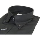 Mens 100  Italian Cotton Shirt Non Iron Sorrento Button Down Oxford 4531 Black
