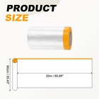 65 6ft X 35 4  Plastic Sofa Couch Cover Furniture Protector With Adhesive Strap