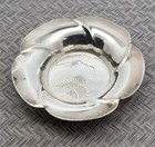 Vintage 925 Sterling Silver Flower Shaped Engraved Landscape Vanity Dish  24 0g