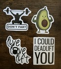 Gym workout Stickers Lot Of 10  Waterproof 