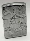 Western Filigree Multi Cut Engraved Chrome Armor Zippo Lighter New