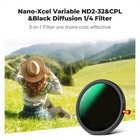 K f Concept Variable Nd2-32 cpl black Mist 1 4  3-in-1  Filter Hd Lens Filter