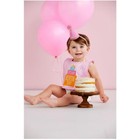 Mud Pie E4 Girl 1st Birthday Gingham Party Hat   Bib Cake Smashing Set 10660013