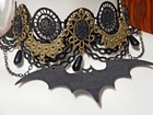 Black Bat Lace Choker Steampunk Vampire Halloween Costume Gothic Necklace Emo A5