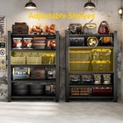 Cjf 5-tier Metal Storage Shelves  Garage Shelving For Garage  Basement  Black