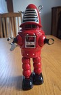 Mechanical Robot Vintage Style Wind-up Mint Forbidden Planet Space Toy Red Video
