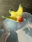 Vintage Noritake Porcelain Blue Lusterware Figural Bird Dish   Art Deco   W4