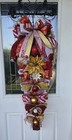 Large Christmas Swag Wreath Door Hanger With Battery Lights