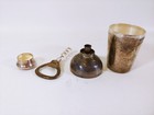 Antique Napier Silverplate Personal Mini Bar Cocktail Shaker Shotglass Corkscrew