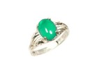 19thc Antique 1  ct Green Agate Ring Ancient Sumeria Magic Storm Diversion Amulet