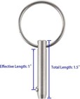 4 T316 Stainless Steel Quick Release Pin 1 4  Boat Bimini Top Marine Hardware