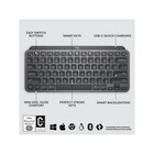 Logitech Mx Keys Mini Wireless Keyboard  Backlit  Rechargeable     Graphite Global