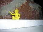 Marx 1953 Camp Indian Chief Sitting 60mm Playset Mx280 Yellow Plastic