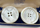 Lot Of 5 Antique Victorian Natural Shell Mop Mother Of Pearl Buttons 2 Lrg 3 Med