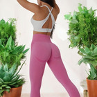 Women High Waisted Seamless Fitness Gym Wear Sport Yoga Leggings- Size M