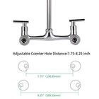8 Inch Center Wall Mount Kitchen Faucet  Commercial Restaurant Sink Faucet Wi   