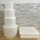 Vintage Tupperware 5 Pc Storage Set W lids