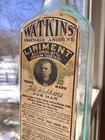 Antique Opium Medicine Bottle J R Watkins Original Cork  Big Paneled Patent Cure