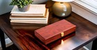 Wooden Decorative Storage Box With Hinged Lid Lock For Home Office Keepsake