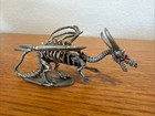 Vtg 80s Rawcliffe Pewter Stalking Dragon W red Crystal Eyes  Rf1283 9904 Signed