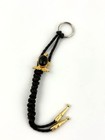Vtg Eagle Bolo Tie Black Stone Gold Tone Western Cord Cowboy Rodeo
