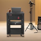 15u Audio Rack Audio Rack Rolling Studio Rack Case Holder With Feet   Wheels