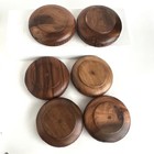 6 Genuine Carved Monkeypod Wood 5    Bowls Hawaii Tiki Luau Barware Peanuts Salad