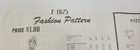  l3  Vintage Vogue Fashion Pattern Sewing Dress Patterns F 1025