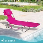 Ostrich The Original Chaise Lounge  Facedown Beach Pool Tanning Chair  Pink