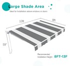 Retractable Awning 10 x8  Outdoor Manual Awnings For Patio Sun Shade Shelter