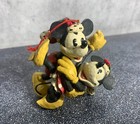 Rare Disney Christmas Ornament - Mickey Dancing With Minnie - Vintage Resin