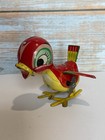 Vtg Mikuni Mechanical Hopping Chicken With Flapping Wing Wind Up Tin Litho Toy