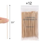 1200 Count 6 Inch Long Cotton Swabs With Wooden Sticks  Cleaning Cotton Sticks